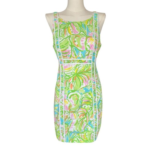 Lilly Pulitzer Dresses & Skirts - Lilly Pulitzer Multicolored Elephant Ears Print Fryer Shift Dress Sz 2